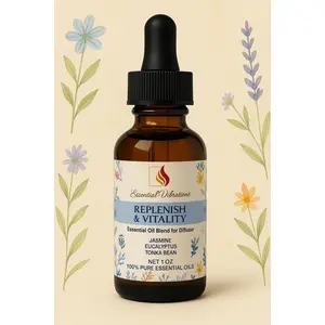 Replenish & Vitality Aromatherapy Essential Oil Diffuser Blend for Wellness & Therapy