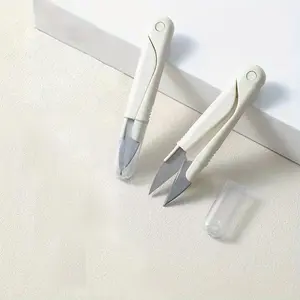 2pcs portable U-shaped scissors with cover, artistic Paper Cuttings embroidery stainless steel sewing scissors, suitable for DIY