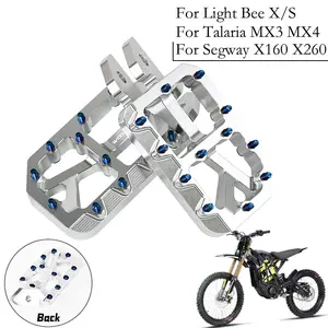 Foot Pedals for Surron Light Bee X S Colored Nail CNC Aluminum Alloy Pedals for Segway X160 X260 Pegs for Talaria MX4, Foot Pegs E Ride PRO SS Dirtbike Off-road Motorcycle Modified Accessories