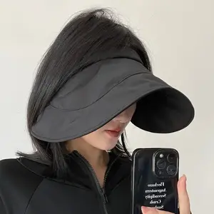 Empty top sun hat for women, sun protection, UV protection, foldable large eave outdoor fashionable breathable hatRAIMENTRY