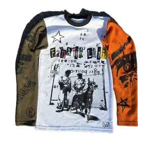 Multicolored Long Sleeve Thermal Streetwear T-Shirt “2-Tone”