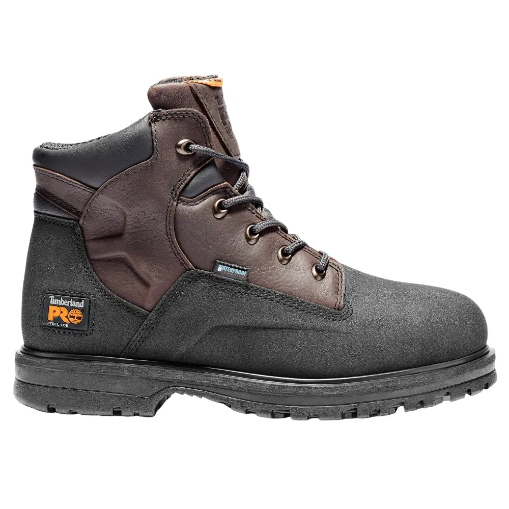 Timberland Pro Mens Powerwelt 6 Inch Steel Toe Waterproof  Work/Duty - Black, Brown
