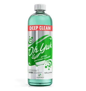Oh Yuk Jetted Tub Cleaner for Jacuzzis, Bathtubs, Whirlpools, The Most Effective Jetted Tub Cleaner, Septic Safe, 4 Cleanings per Bottle - 16 Ounces