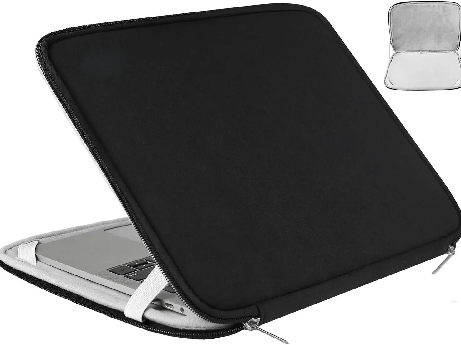 Laptop Sleeve 15.6 Inch, Durable Shockproof Protective Cover Flip Case Briefcase Carrying Computer Bag Case Compatible with 15.6 Inch HP, ASUS, Lenovo, Acer, Notebook, Computer, Black