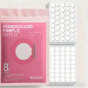 Round Transparent Star Acne Patches, Concealer Facial Clearing Stickers, Soothing Oil-Free Invisible Acne Treatment for All Skin Types