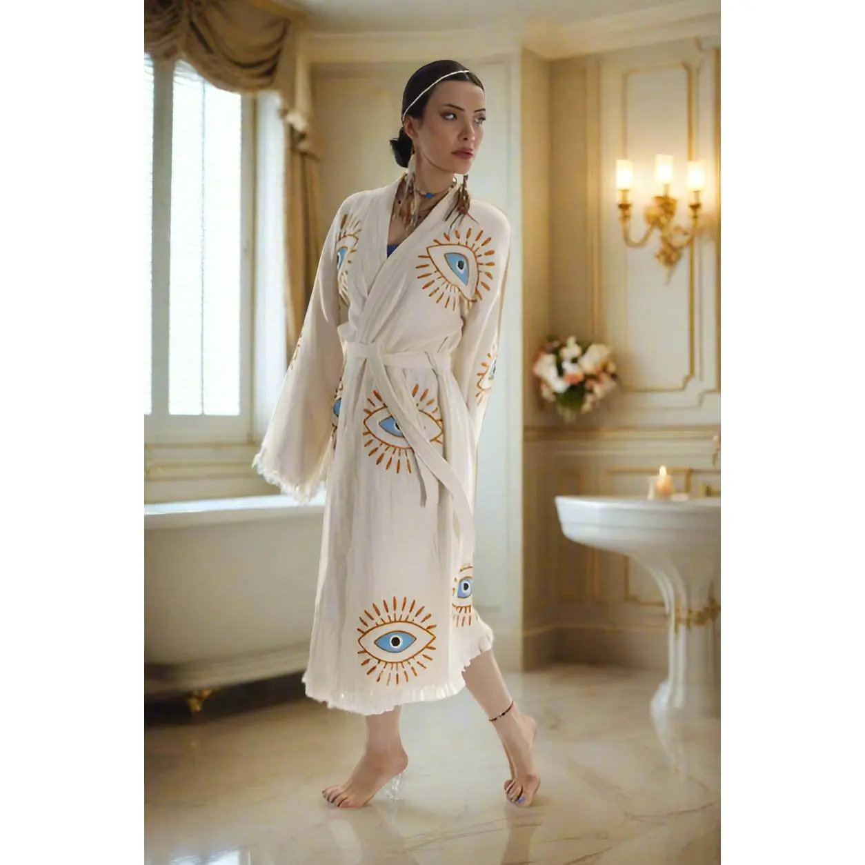 Handmade Cotton Kimono Robe