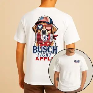 Busch Light Apple Dog Shirt Patriotic Dog Busch Light Apple Shirt July 4th Shirt Red White And Busch Light Shirt Independence Day Shirt  T-shirt, sweater and Hoodie