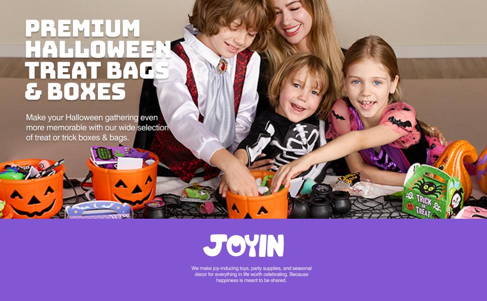 JOYIN 32 Pcs Halloween Candy Treat Boxes, House Cardboard Cupcake Cookie Goodie Boxes for Halloween Party Favor Supplies, Trick or Treat Classroom Exchange Goody Bags