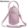 sportsnew Women's Functional Crossbody Water Bottle Carrier Bag - Water-resist Fabric, Hot/Cold Insulated, Detachable Adjustable Shoulder Strap, Paracord Handle, Easy Grab Multi-Pockets Cup Holder for 30/40/64 oz Bottles, Gift-Ready for Biking-Gym
