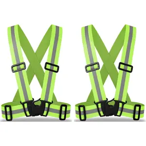 Kids Reflective Vest 2pcs | Lightweight, Adjustable | for Running,Cycling