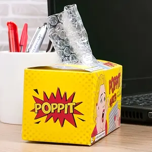 1Pc Mini Fidget Bubble Wrap Tissue Dispenser, Stress Relief Pop Paper, Perfect Holiday Gift for Christmas/Birthday/Office/Home/Party