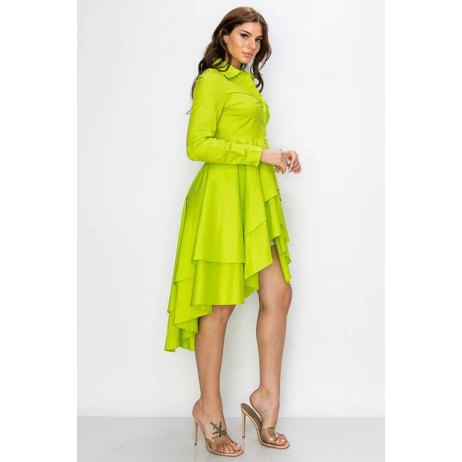 high low peplum dress The 'Coco' High to Low Peplum Dress