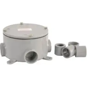 212 MAIN Thomas & Betts Round Junction Box, 0.5 In. to 0.25 In. Combo, Multiple Sockets, Includes Gasket