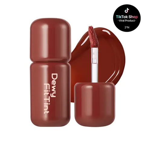 Dewy Fit Tint (0.15oz) – Dewy Lip Tint with High-Shine Glow & Vivid Lip Stain | Hydrating Essence + Oil-in-Water Blend | Lightweight, Non-Sticky K-Beauty Lip Stain