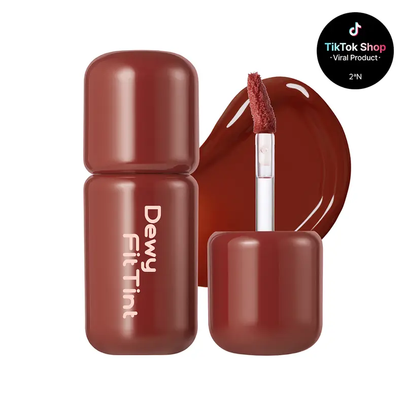 Dewy Fit Tint (0.15oz) – Dewy Lip Tint with High-Shine Glow & Vivid Lip Stain | Hydrating Essence + Oil-in-Water Blend | Lightweight, Non-Sticky K-Beauty Lip Stain