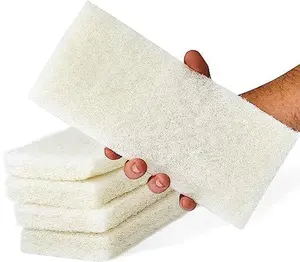 Wingsent Products Commercial Light Duty White Scrub Pad - 4.6" x 10" Non-Abrasive Cleaning Pad for Delicate Surfaces, Kitchen, Bathroom, Glass & More - Bulk 5 Pack