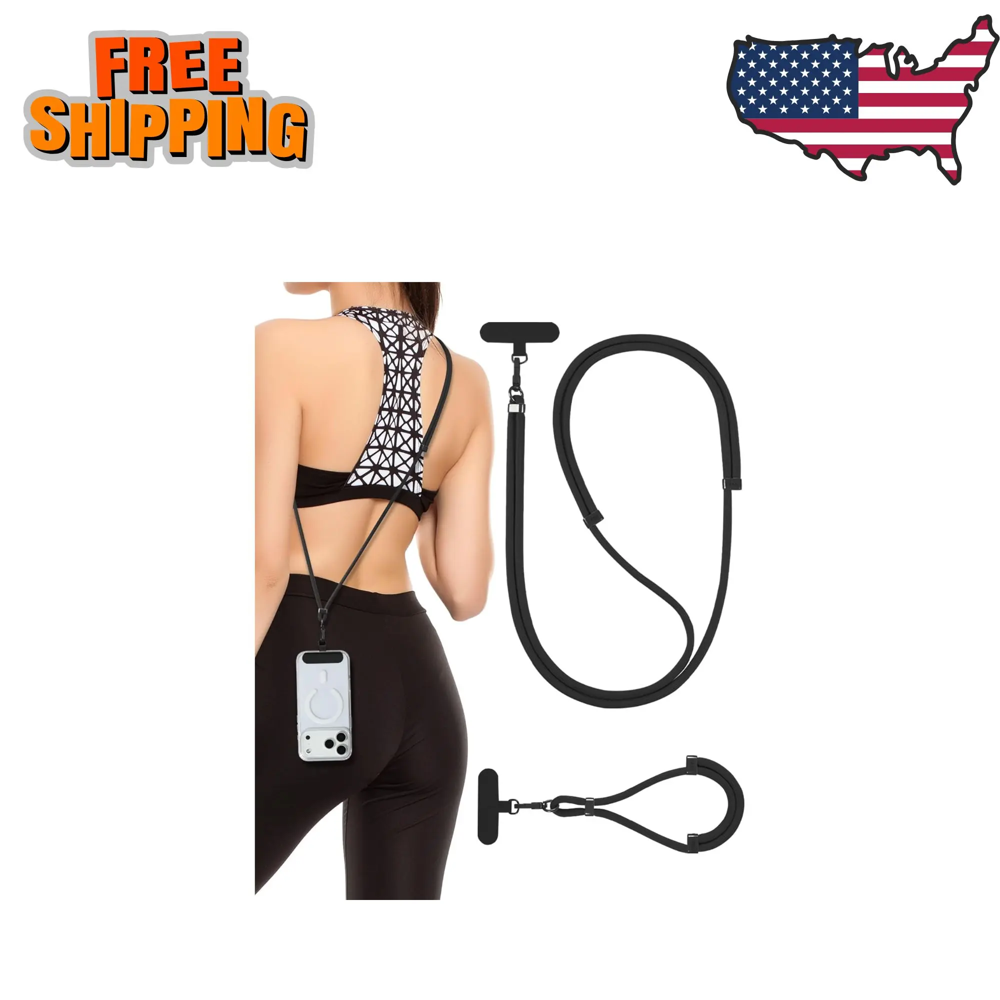 Cell Phone Lanyard for iPhone: Crossbody Phone Strap Adjustable Neck Wrist Strap
