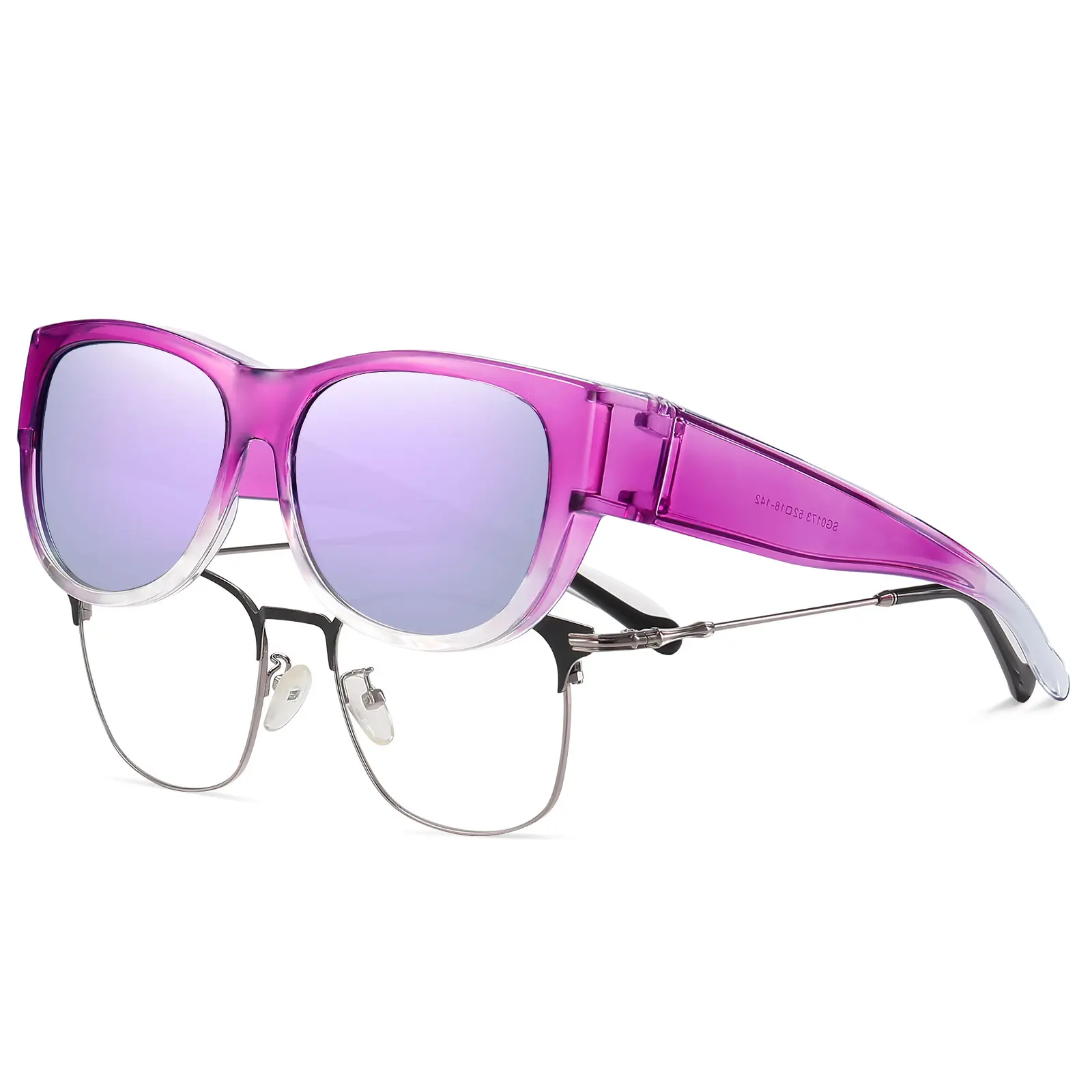 M Size Gradient Purple Frame Purple Lens