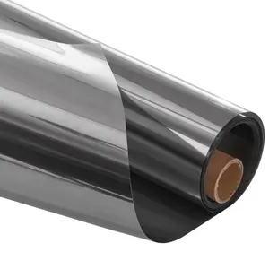 VEVOR Window Privacy Film, One Way Window Tint, Daytime Mirror Reflective Heat Control Glass, Static Cling Sun Blocking See out Not in Window Film for Home and Office, Black-Silver, 35.4 inx 13.1 ft