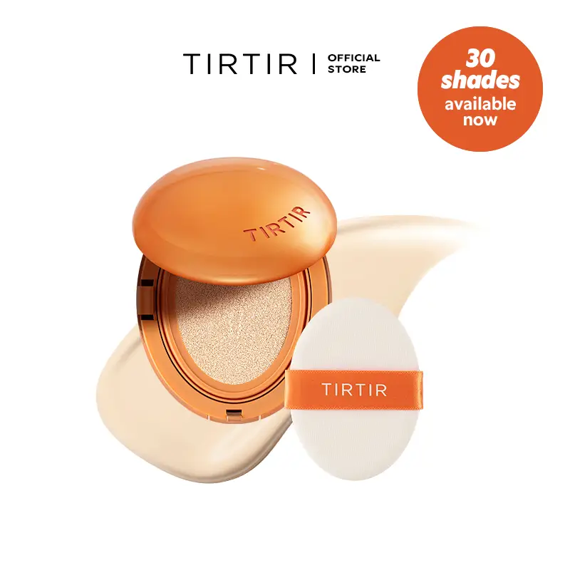 [30 Shades Avail!] [TIRTIR Official] Mask Fit AI Filter Cushion Foundation Mini Size- 10ml Natural Matte Finish Makeup for Long Lasting Coverage & Smo