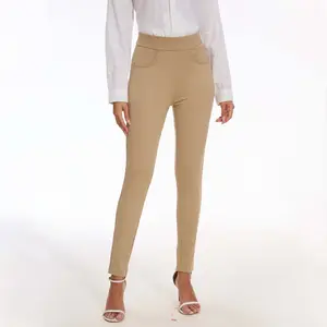 KICZOY Women's Stretch Skinny Leg Pant Elastic Work Casual Trousers Comfort with Pockets Slim Fit Versatile Sports Casual Pants Daily Outfits Womenswear