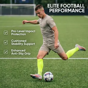 lite Football Grip Socks for Men & Women – Anti Slip Compression Soccer Socks with Cushioned Support & Breathable Fit