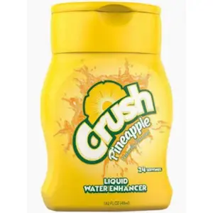 2x Crush Squeeze Pineapple Liquid Water Enhancer - Drink Mix Soda Flavoring Portable Hydration Sugar Free Drops Low Calorie Beverage Infuser On The Go Refreshing Fruit Juice Alternative Pack Bundle Bulk Wholesale 1.62oz 2ct Pack