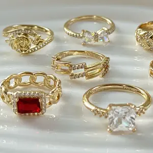 14K Gold Plated Fashion Rings for Women - Perfect for Any Occasion