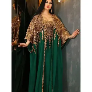 Eid 2 Piece Set with Inner Dress Party Abaya Women Ramadan Cardigan Long Dress Suits Kaftan Vestidos Largos Robe Jalabiya 2024