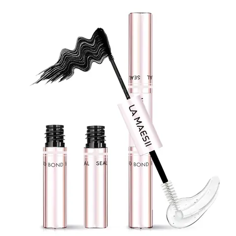 LA MAESII 2-in-1 Lash Glue and Bond Cosmetic, 10ml Waterproof Quick-Dry Black Adhesive, Latex-Free for Sensitive Eyes, DIY Home Use Lash Cluster Beauty Product, Adhesion False Eyelashes & Adhesives Item, Beauty Products