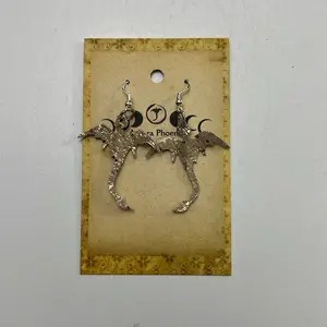 Solar Glyph Golden Dragon Earrings Mini