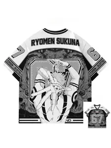  67 Jersey Ryomen Sukuna Jujutsu Kaisen Anime Style Kpop Baseball Hockey Tshirt Fashion Streetwear Anime Daily Unisex Tops Tees