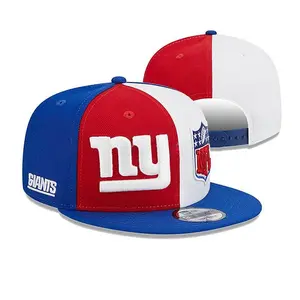 New Era New York Giants 9FIFTY Snapback Cap Red Blue White Embroidered Team Logo NFL Flat Brim Hat