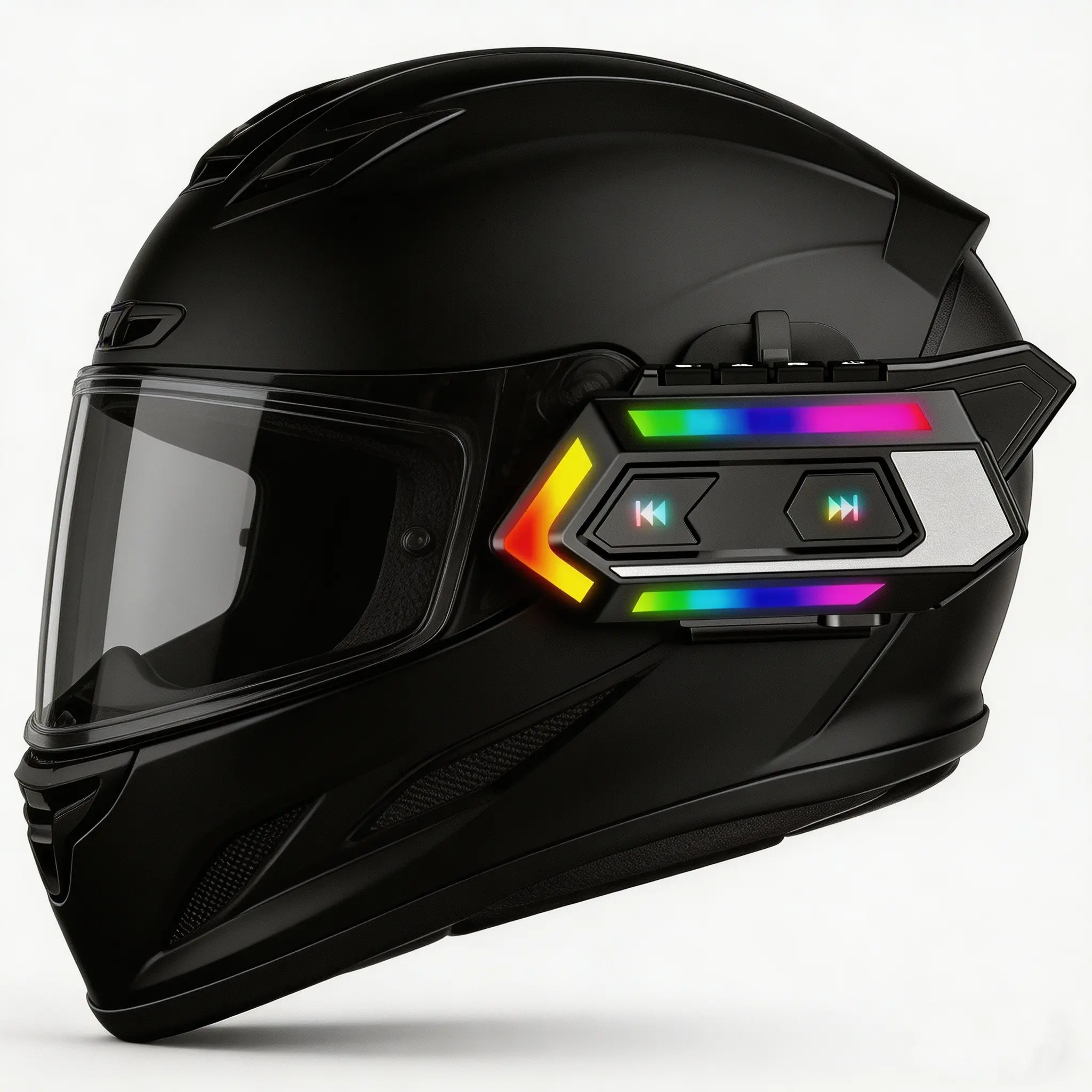 Jyd C10 Motorcycle Helmet Bluetooth-compatible Headset, RGB Lights, Voice Assistant, 1000mah Battery, 30h Playtime, Low Latency Hi-Fi Sound, Ipx5, Motorcycle Accessory