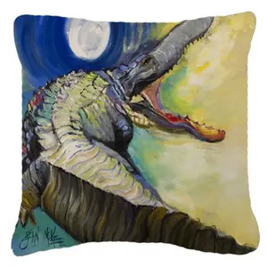 Carolines Treasures  Alligator Canvas Fabric Decorative Pillow