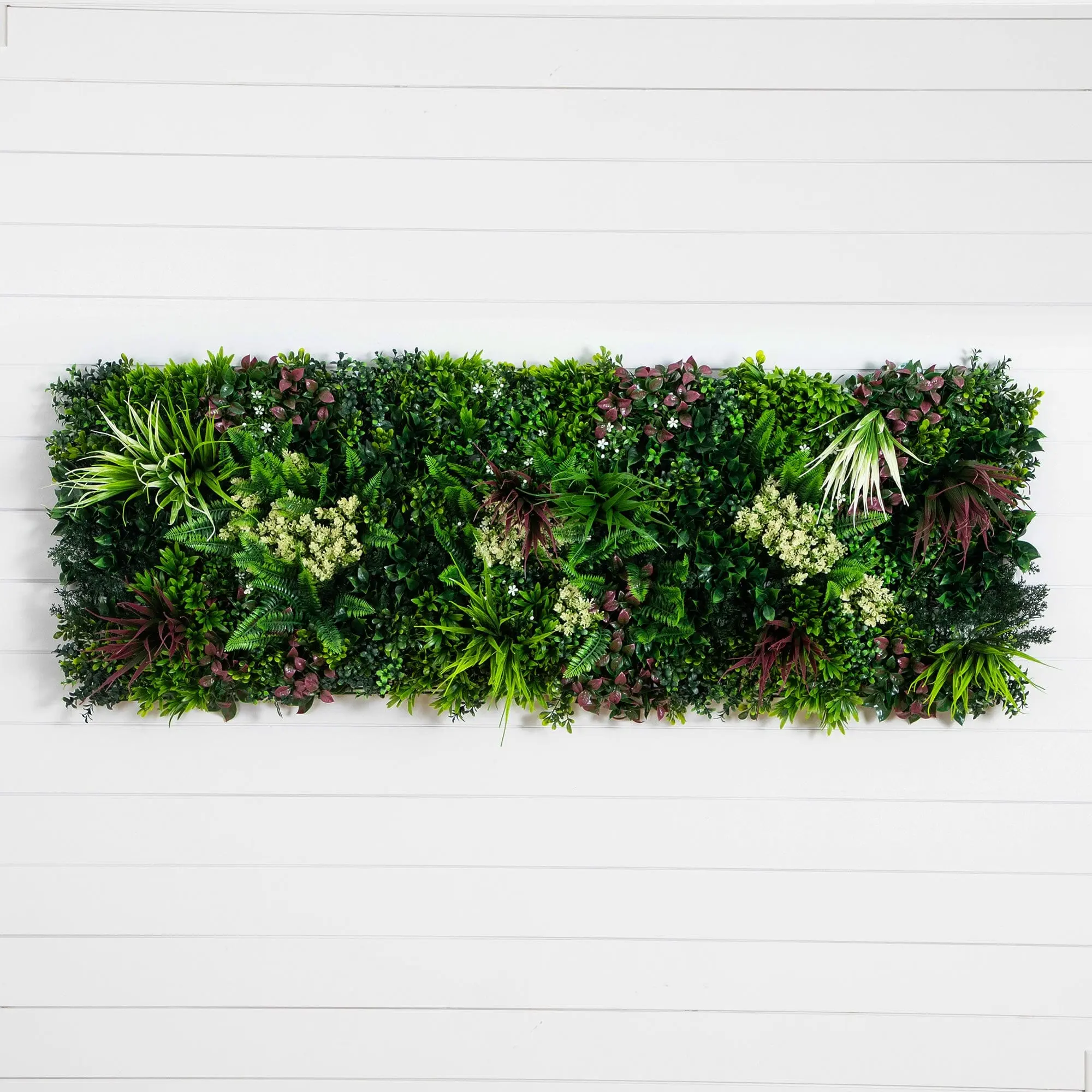 20" x 20" UV Resistant Corfu Island Tropical Artificial Living Wall Panels - Set of 3, Indoor/Outdoor Privacy Screens, Living Room Decor, South American Jungle Decor, Plants