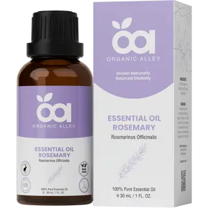 Rosemary Essential Oil by Organic Alley (1 Fl Oz) | 100% Pure Rosmarinus Officinalis Oil for for Hair, Skin & Clarity
