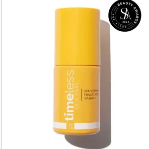 Timeless 20% Vitamin C + Ferulic Acid Brightening Serum – Lightweight Antioxidant Facial Serum with Vitamin E for Radiant, Smooth & Healthy-Looking Skin