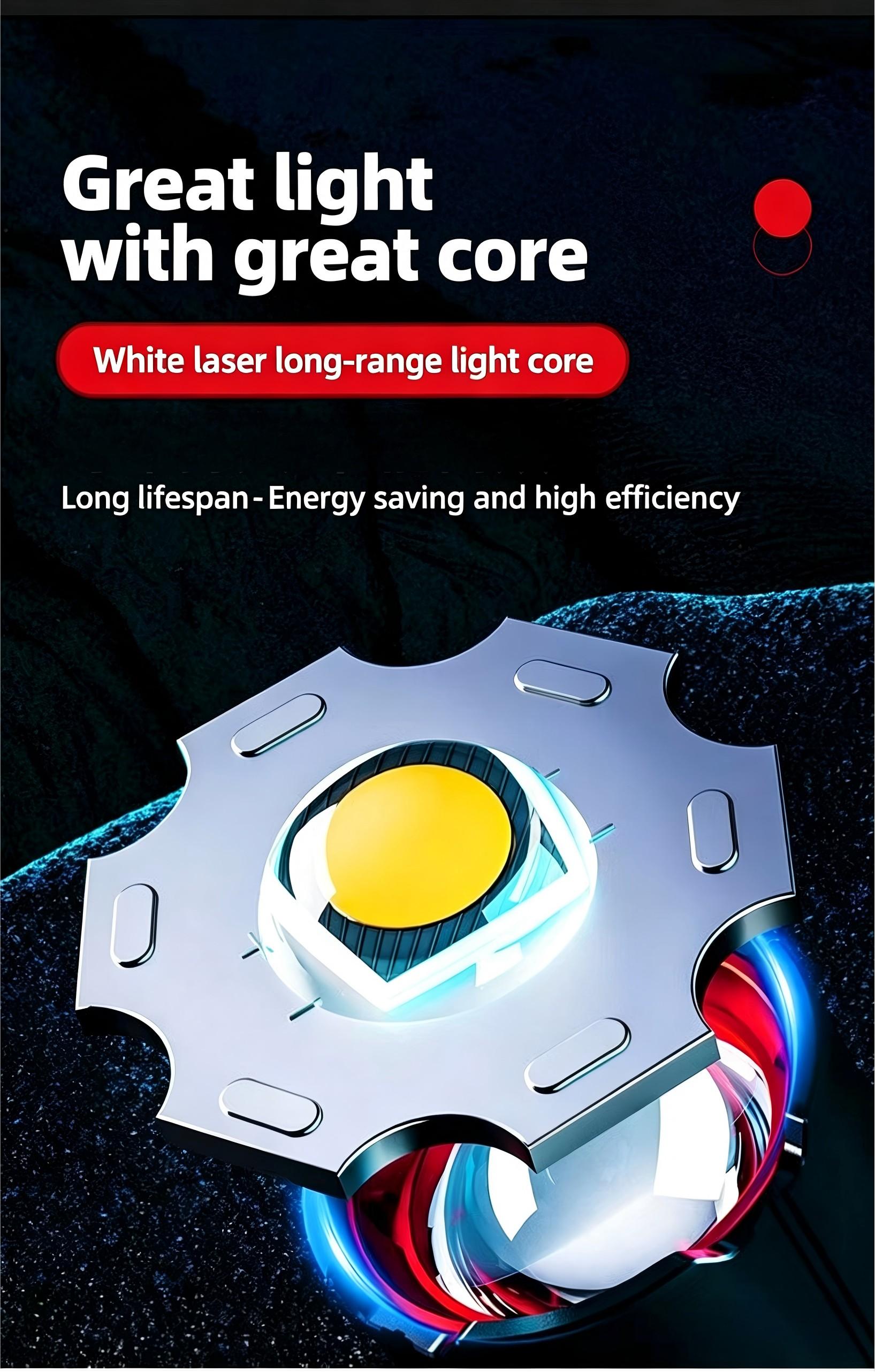 Flashlight, Rechargeable LED Flashlight with Adjustable Focus, Long Range Beam for Camping Emergency Hiking Outdoor