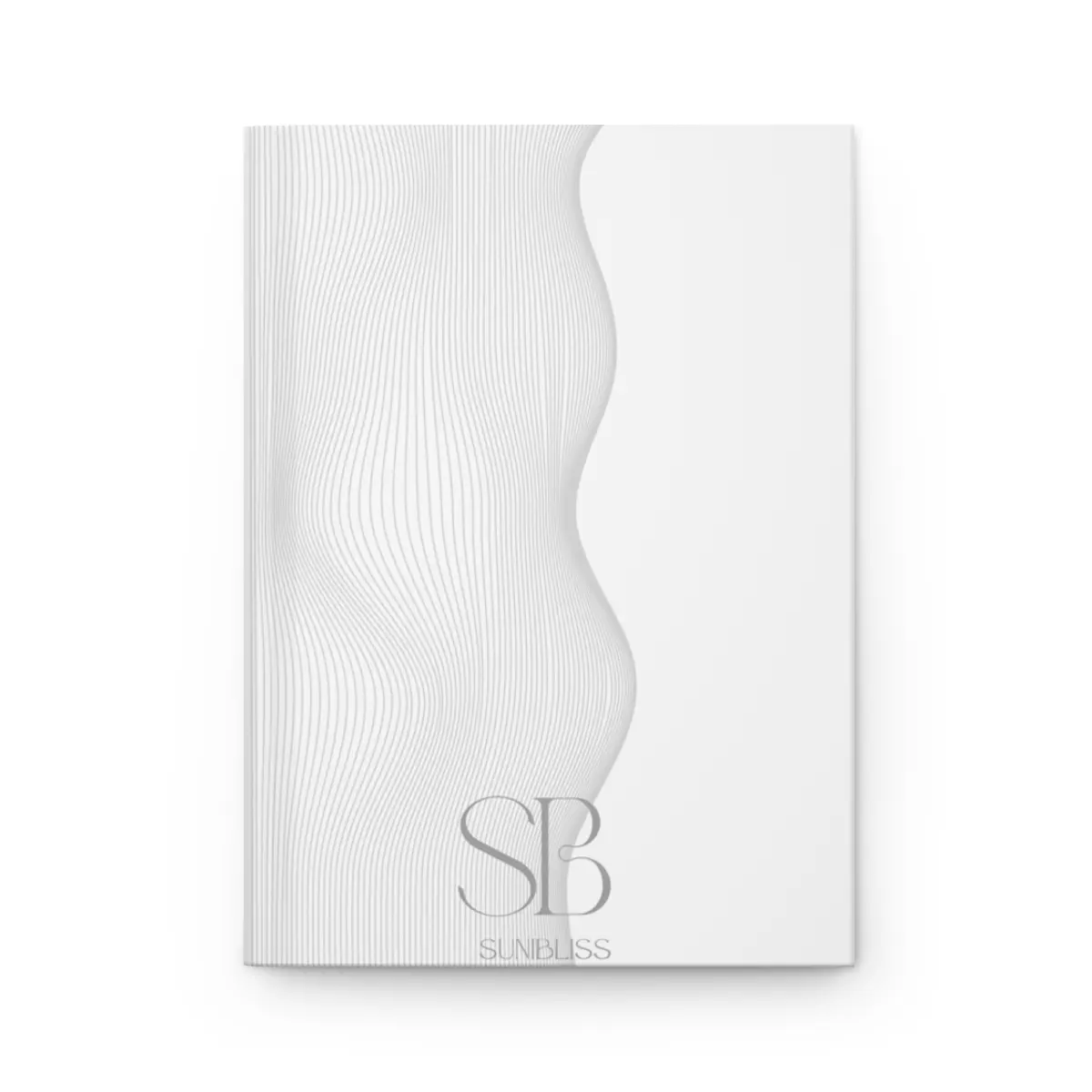 White Wave Notebook- Journal, Notes, 150 pages, Hardcover, Matte