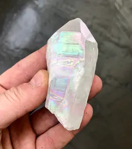 New Moon Beginnings Raw Angel Aura Quartz Crystal Point