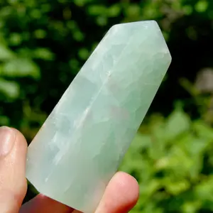 3in 117g Caribbean Blue Calcite Crystal Tower, Pakistan