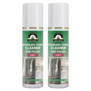 2 Bottles Metal Polishing Cleaner And Polish - Stainless Steel Quick Refurbishment Kit, Bathroom Shower Chrome Plating Refurbishment, Suitable for Polishing and Refurbishing Polishing and Refurbishing Composite Materials on Stainless Steel, Ceramics