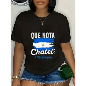 100% Cotton Nicaragua Flag Camiseta Nicaraguan Que Notal Chatel Nica T-Shirt