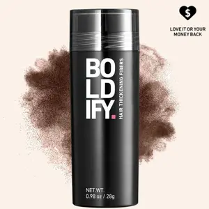 Boldify Hair Thickening Fibers for Thinning Hair - Natural Plant-Based Formula, 14 Color Shades, Wind & Water Resistant, Vegan & Cruelty-Free, Color Match Guarantee