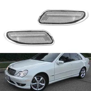 Clear Lens Front Side Marker Light Housing For Mercedes Benz W203 C-Class C200 300 2001 2002 2003 2004 2005 2006 2007 Replace OEM 203 820 07 21 2038200721