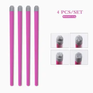 4pcs/set Nail Art Stamp Pen Set, Flower & Butterfly Patterns, Non-Alcoholic Nail Stamping Kit for Women, Christmas Gifts