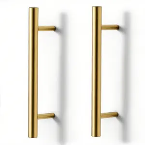 T-Shaped Door Handles, Stainless Steel, Hole Spacing (128mm, 160mm), Suitable for Bathroom Closet Kitchen Cabinets