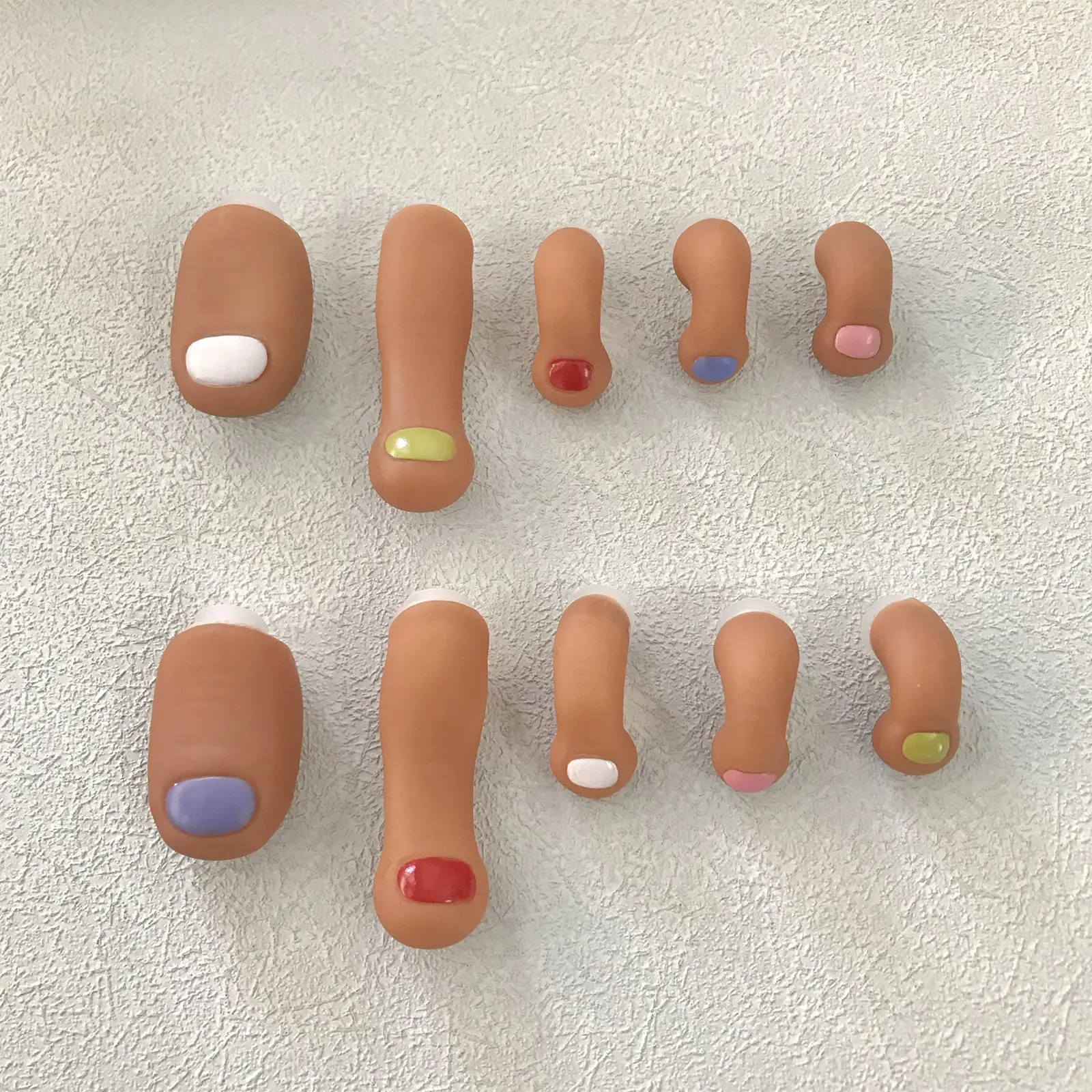 Whimsical & Universal Shoe Charms for Clogs Detachable Washable 10-Piece Cartoon Toes Shoe Decoration Set Creative Design Soft PVC Material Easy Install Remove Footwear Accessories - Casual Colorful