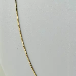 10kt Solid Box Chain, Dainty Jewelry for Daily Wear, Durable Fine Chain for Men and Women